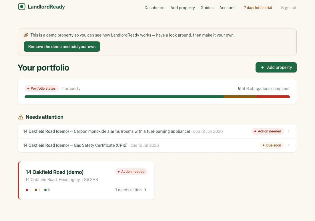 Portfolio dashboard